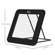 Homestar Nogometni odbijalec nastavljiv 128x118x108-120 cm črn
