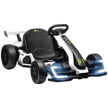 Homestar Električni gokart 4 V za otroke z drift funkcijo, 2 motorjema, nastavljivim sedežem, do 12 km/h