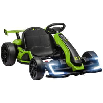 Homestar Električni gokart 4 V za otroke z drift funkcijo, 2 motorja, nastavljivo sedežno, do 12 km/h
