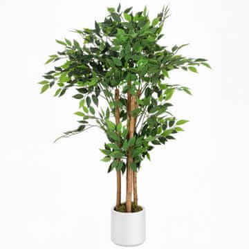 Homestar Umetno drevo Banyan s trdnim lesenim deblom in loncem 55x55x120 cm zeleno