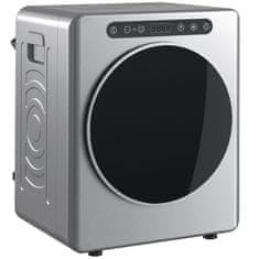 Homestar 5 kg prezračevalni sušilnik 1000 W kompaktni samostoječi sprednji polnilec z bobnom iz nerjavečega jekla in časovnikom srebrne barve