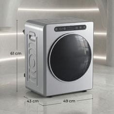 Homestar 5 kg prezračevalni sušilnik 1000 W kompaktni samostoječi sprednji polnilec z bobnom iz nerjavečega jekla in časovnikom srebrne barve