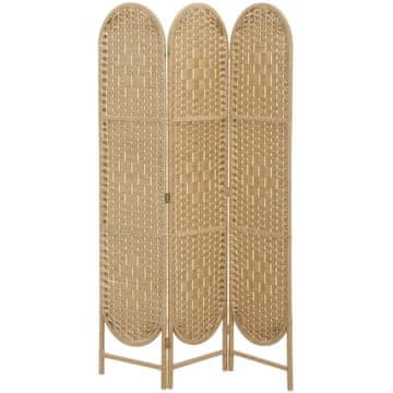 Homestar Prostorski razdelilec 3-panelni 120x170 cm zložen z lokasto zgornjo stranjo naraven
