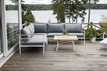Venture Design Kotna sedežna garnitura Mexico 76x233x233 cm bela