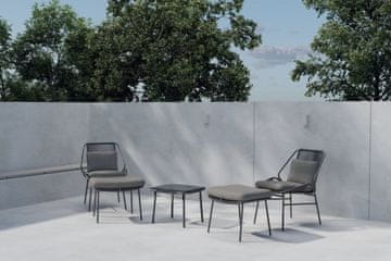 Venture Design Sedežna garnitura Zakynthos miza 45x45x45 cm stol 70x63x85 cm rjava