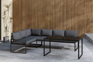Venture Design Kotna sedežna garnitura 176x241x69 cm siva