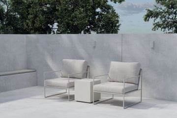 Venture Design Sedežna garnitura Lissabon Stol 80x70x70 cm Miza 44x40x40 cm Bež