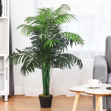 Costway Umetna palma Areca iz svile, 3,5 čevljev z loncem