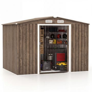 Costway Vrtna uta 259x196x184 cm svetlo rjava