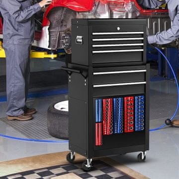 Costway 6-delni komplet magnetnih držal za nasadke, rdeče in modro