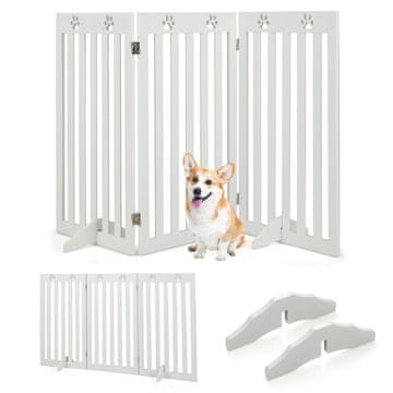 Costway Pregrada za pse, 89 cm visoka, bela