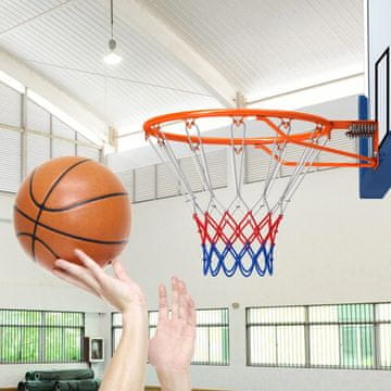 Costway Nadomestni košarkaški obroč za stensko montažo z dvojno vzmetjo 45 cm oranžen