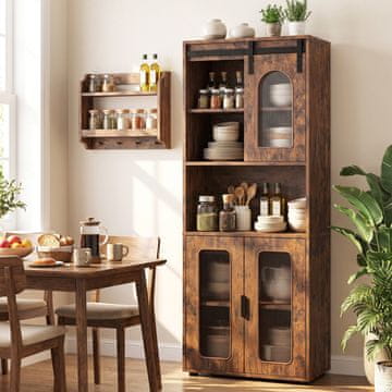 Costway Kopalniški kabinet 60x30x150 cm kava