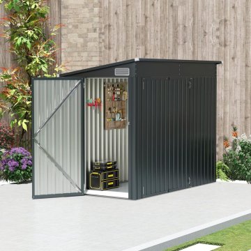 Costway Vrtna kovinska shramba z dvema vratoma 235x117x185 cm