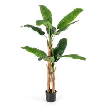 Costway Umetno bananovo drevo 5,5 ft z 10 velikimi listi