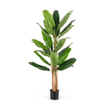 Costway Umetno bananovo drevo 198 cm z 27 velikimi listi