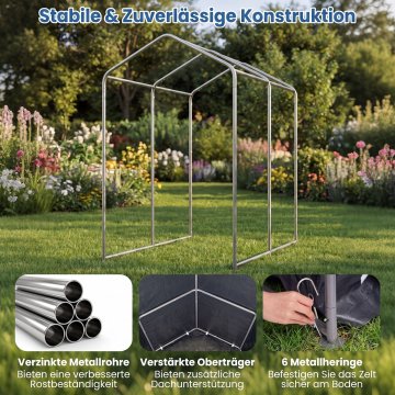 Costway Prenosna shramba z rolo zadrgo na vratih