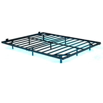 Costway Vzmetnica z lebdečim okvirjem 200x160 cm črna z LED osvetlitvijo