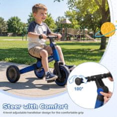 Costway Otroški 5-v-1 balansni kolo z odstranljivimi pedalami modro