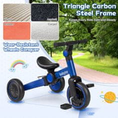 Costway Otroški 5-v-1 balansni kolo z odstranljivimi pedalami modro