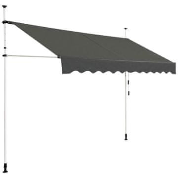 Costway Raztegljiva balkonska tenda 300x120 cm