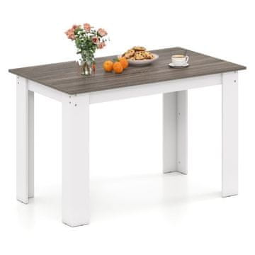 Costway Preproga za jedilnico 120 cm za 4-6 oseb, bela