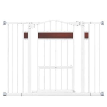 Costway Prehodna vrata za hišne ljubljenčke za odprtine 74-104 cm, bela