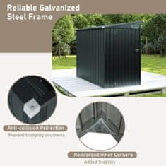 Costway Vrtna kovinska shramba z dvema vratoma 235x117x185 cm