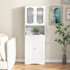 Costway Kopalniški omarica za shranjevanje, višina 164 cm, bela