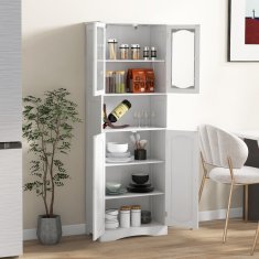 Costway Kopalniški omarica za shranjevanje, višina 164 cm, bela
