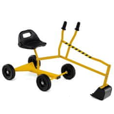 Costway Gradbeni bager z ergonomsko naslonjalo 4 kolesa rumene barve