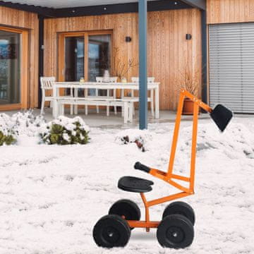 Costway Otroški bager za pesek z vrtljivim sedežem oranžen