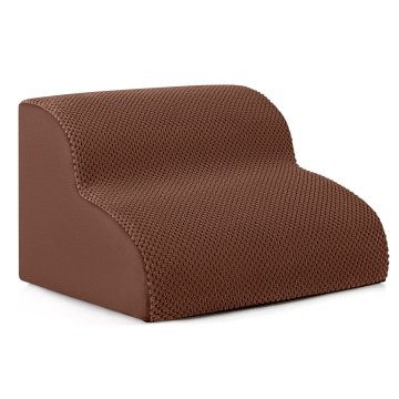 Costway Pasji stopnički 2 stopnji nosilnost 20 kg rjavi