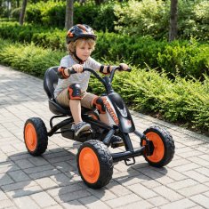 Costway Otroški pedalni gokart z 2-pozicijskim nastavljivim sedežem, 4 kolesa odporna proti obrabi, črn
