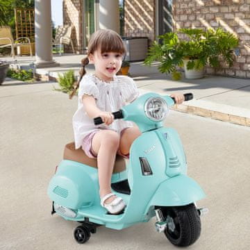 Costway Otroški električni motor 6V na baterijo z LED žarometom modri