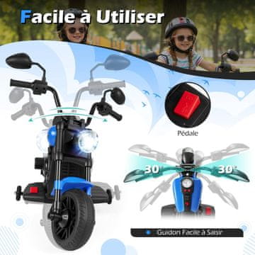 Costway 6V električni motor z akumulatorsko baterijo, modra