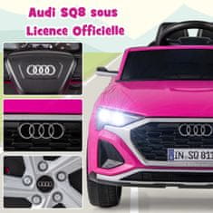 Costway Električni avto z licenco Audi SQ8 12V roza