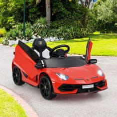 Costway Električni otroški avto Lamborghini 12V licenciran rdeč