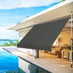 Costway Raztegljiva balkonska tenda 300x120 cm