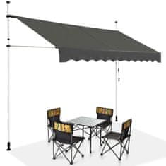 Costway Raztegljiva balkonska tenda 300x120 cm