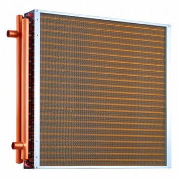 VEVOR Izmenjevalec toplote voda-zrak 610x610 mm, bakrene cevi, aluminijasti rebrasti hladilniki