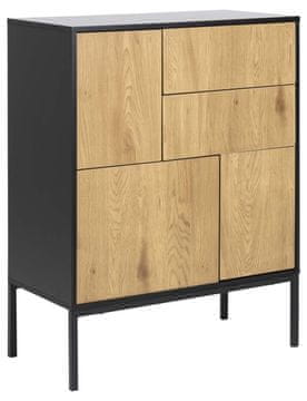 Homestar Komoda SEAFORD 80x40x103 cm, hrast