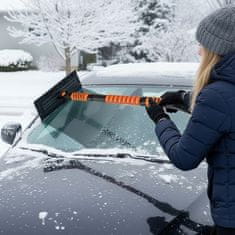 Costway Raztegljiva lopata za sneg 104 cm oranžna