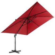 Costway Dežnik 300x300x273 cm vinsko rdeč s 3 nastavitvami nagiba