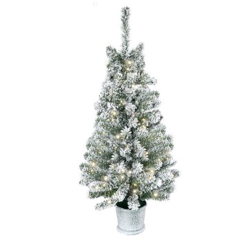 Homestar Mini božično drevo Ø40x90 cm, 60 LED, zeleno-belo