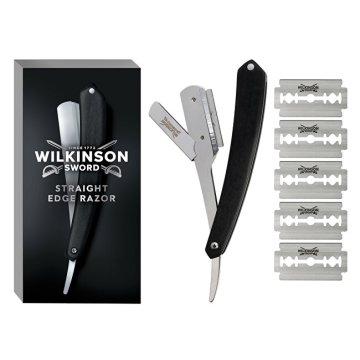 Wilkinson Sword Brivnik za rezanje grla + nadomestna rezila za britvico Double Edge Blades 5 kosov