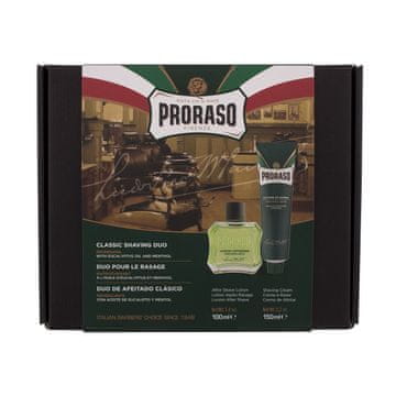 Proraso Green Classic Shaving Duo darilni set vodica po britju Green 100 ml + krema za britje Green 150 ml