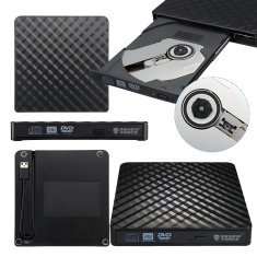Dexxer Prenosni zunanji pogon CD-DVD bralnik in zapisovalnik USB 3.0 KT18