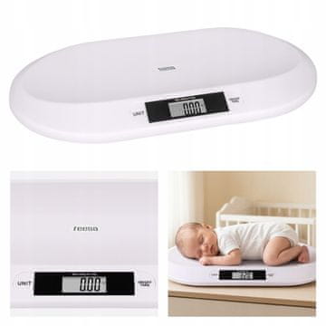 Digitalna elektronska LCD tehtnica za dojenčke do 20 kg bela