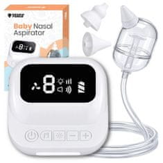 Dexxer Električni aku. 1200mAh nosni aspirator za otroke USB LCD bel